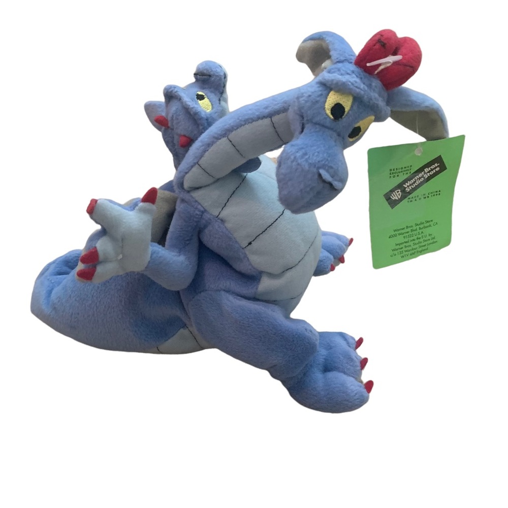 Quest for Camelot Two Headed Dragon Devonโ & Cornwall Plush Warner Bros 1998 NWT